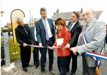 Lez Fontaine, le 25 juin 2011 lors de l'inauguration des travaux et des amnagements complmentaires du thtre de verdure